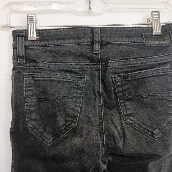 DIESEL Designer Casual Goth Black Skinny Jeans Modern Regular Fit (#1,415) - Picture 8 of 11